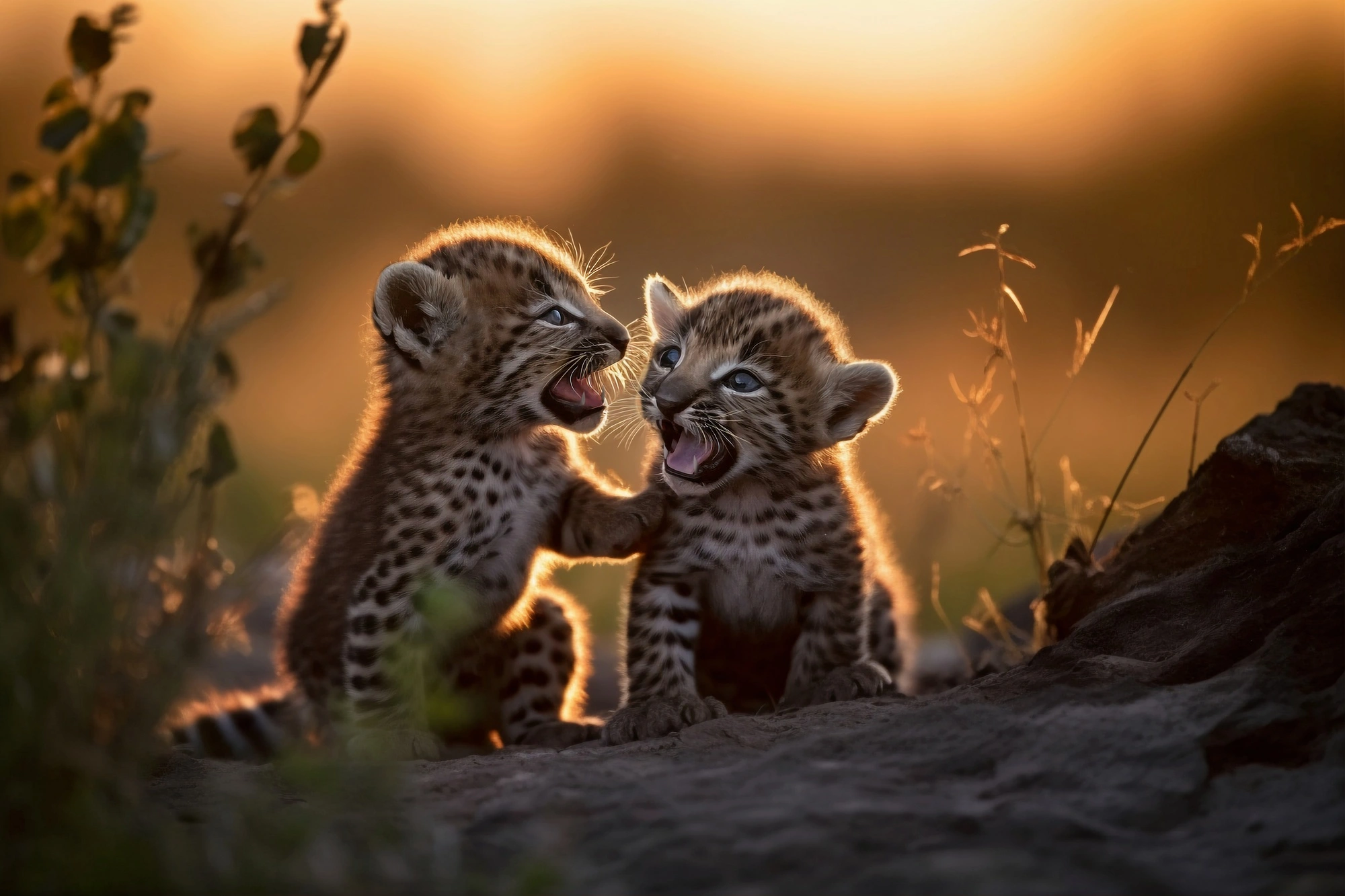 Children enjoying an active family safari experience