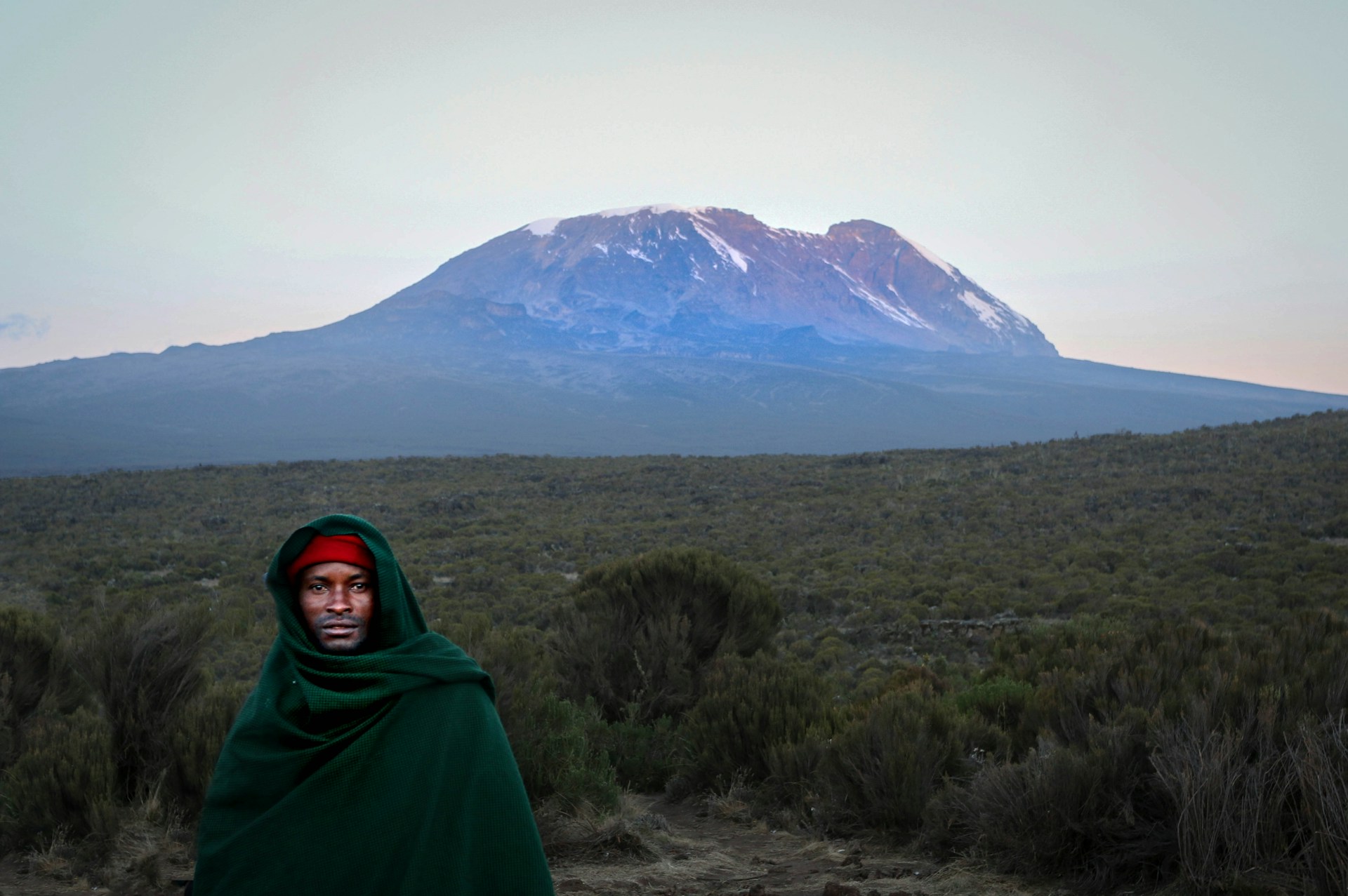 Marangu route near Kilimanjaro summit